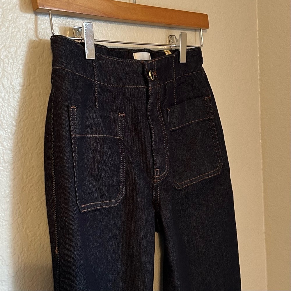 Maeve Dark Indigo Cropped Cuffed Jeans - Picture 5 of 12